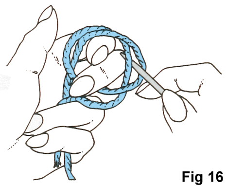 Fig 16 Knitting Slip Knot